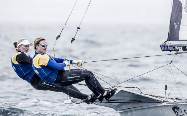 Swedish 49erFX team of Lisa Ericson and Hanna Klinga